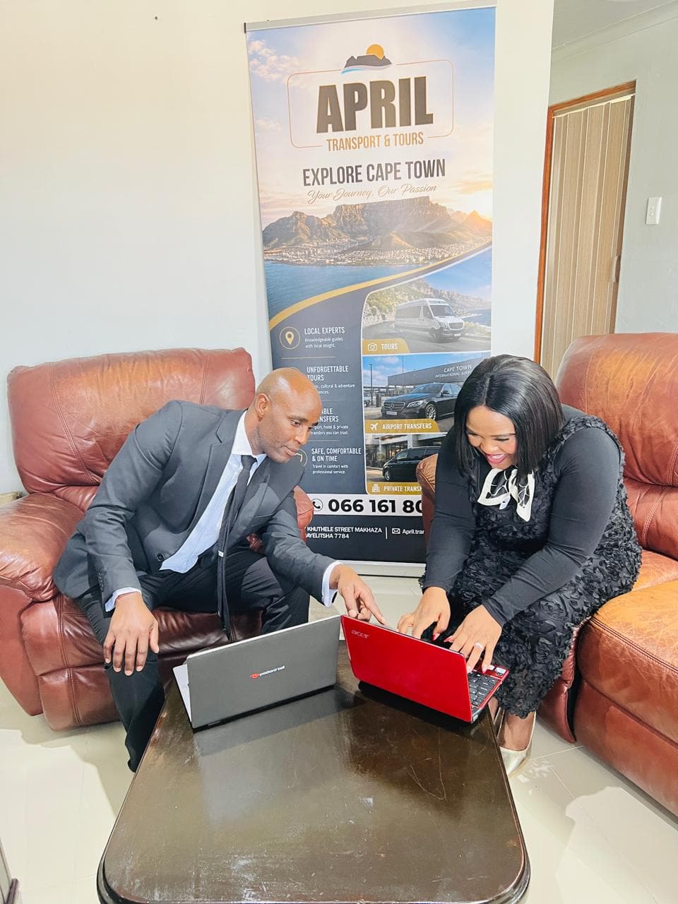 The April Transport & Tours team planning trips for guests